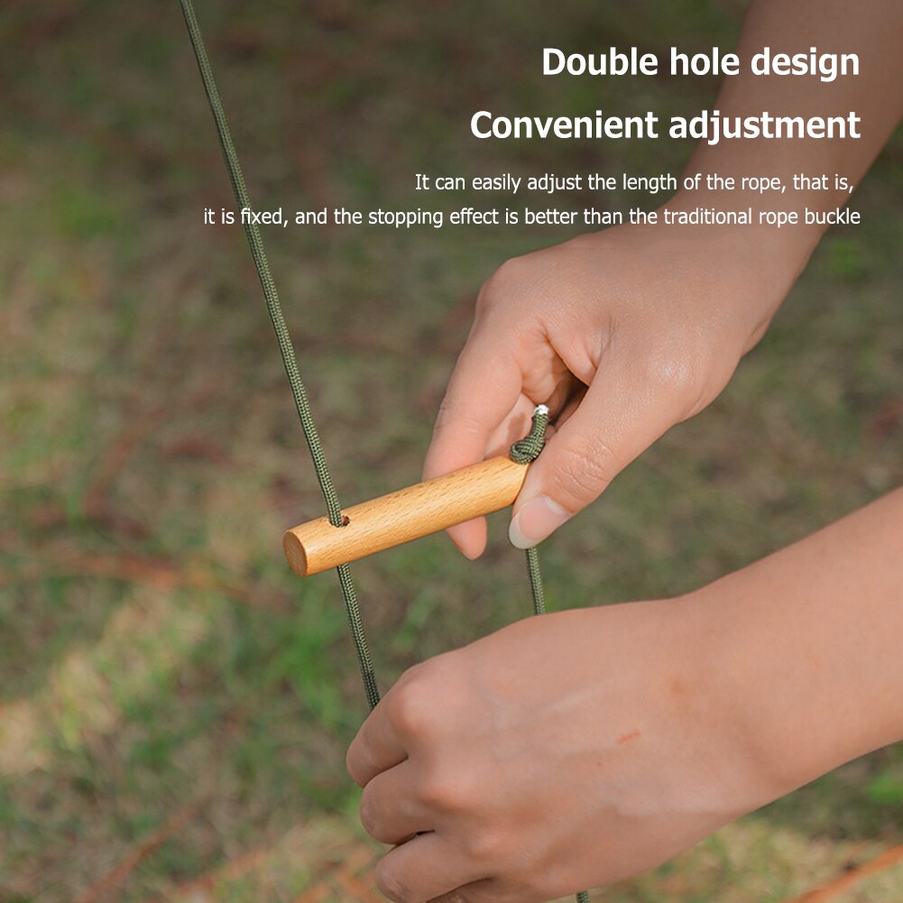 Cheap Goat Tents 4pcs 2 Eye Awning Rope Fastener Anti Slip Cord Tightener Stopper Outdoor Camping Tent Wind Rope Buckles   